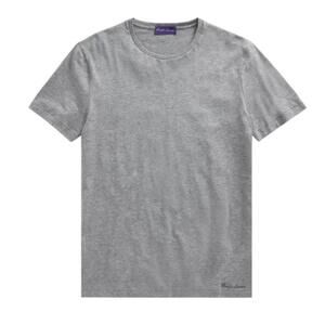 🟣 Ralph Lauren Purple Label Men’s Gray Cotton T-Shirt – Made in Italy (XL)
